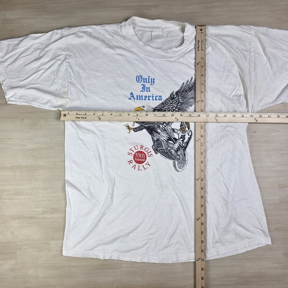 Vintage 1995 Only in America 55th Black Hills Sturgis Rally Shirt Size Large - Picture 6 of 9